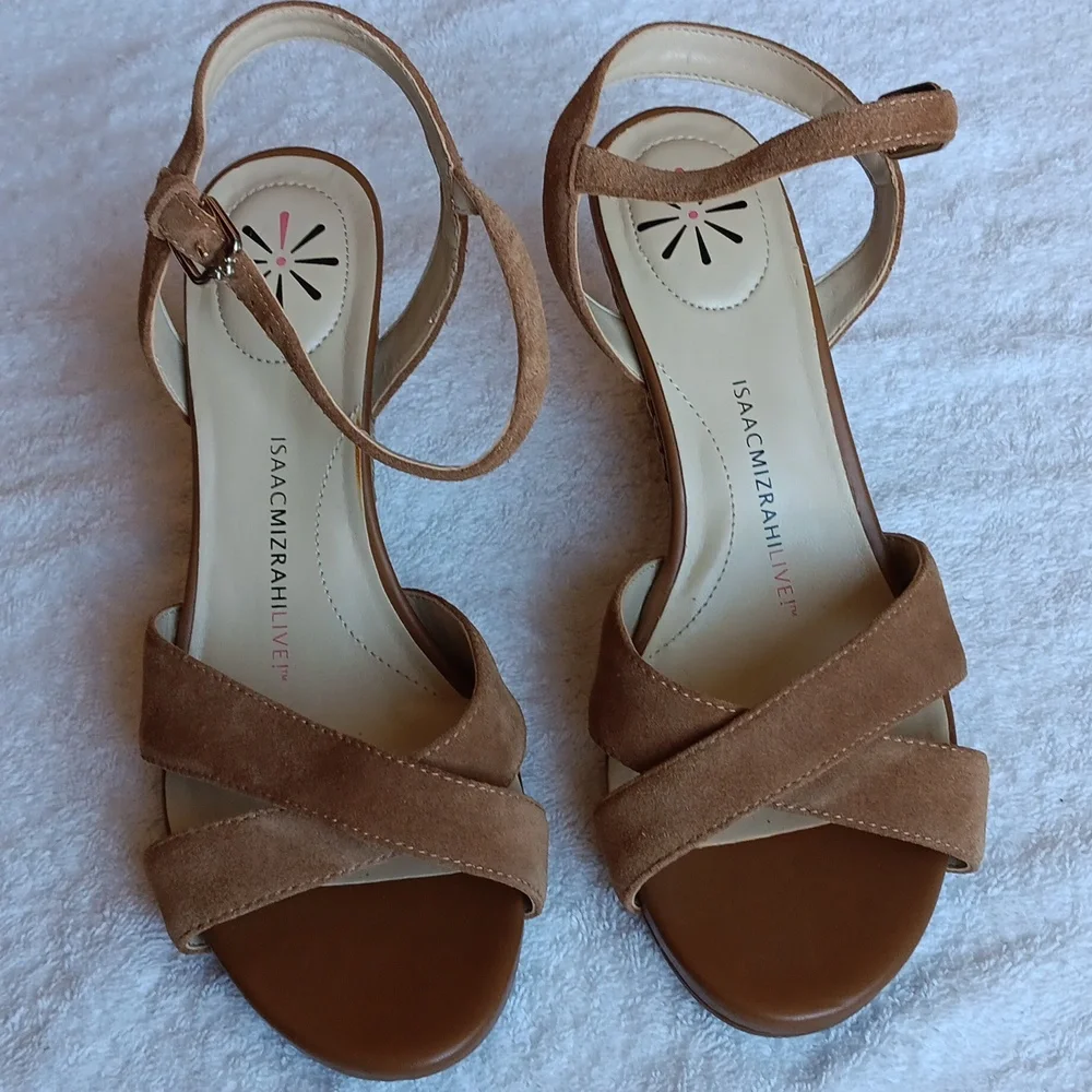 Isaac Mizrahi Espadrille Wedge Strappy Sandals